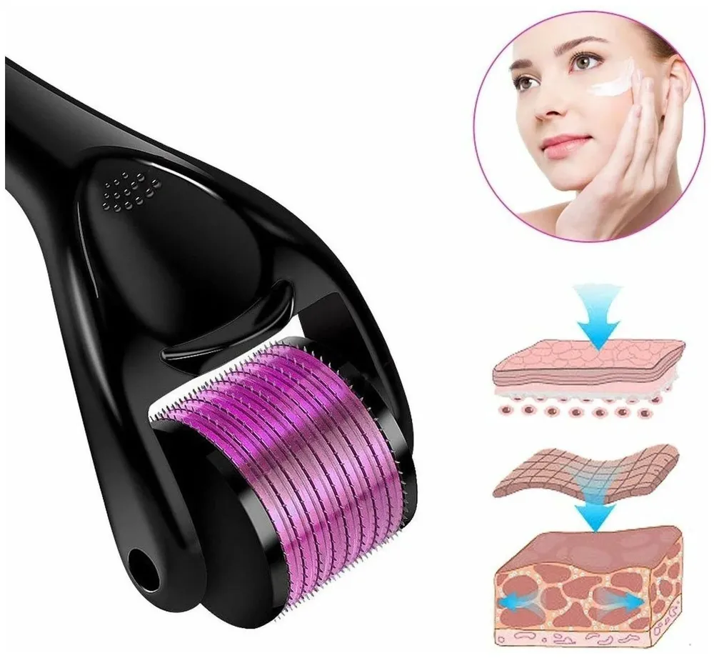 Derma Roller System – Microneedling Skin & Hair Growth Roller for Acne Scars, Beard Growth & Skin Rejuvenation (UAE)