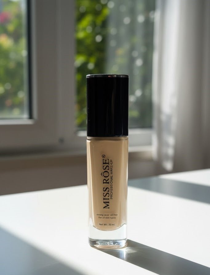 Miss Rose Liquid Foundation – Full Coverage, Long-Lasting Matte Finish Makeup for Flawless & Smooth Skin (UAE)