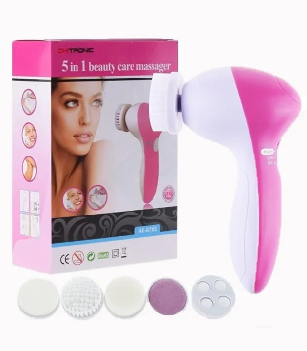 5-in-1 Facial Cleansing Brush – Electric Deep Clean & Exfoliating Skin Care Tool (UAE)