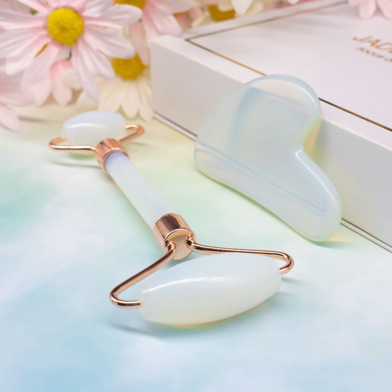 Luxury Opal Face Roller Set – Facial Massage Tool for Skin Lifting, Glow & Anti-Aging (UAE)