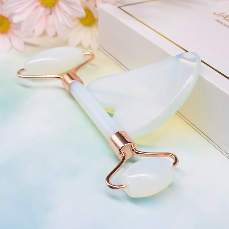 Luxury Opal Face Roller Set – Facial Massage Tool for Skin Lifting, Glow & Anti-Aging (UAE)