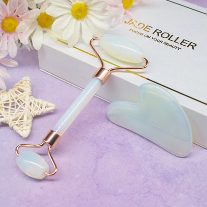 Luxury Opal Face Roller Set – Facial Massage Tool for Skin Lifting, Glow & Anti-Aging (UAE)