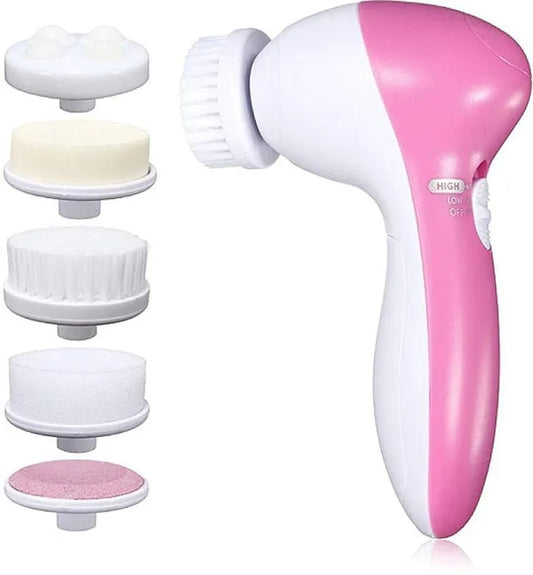 5-in-1 Facial Cleansing Brush – Electric Deep Clean & Exfoliating Skin Care Tool (UAE)