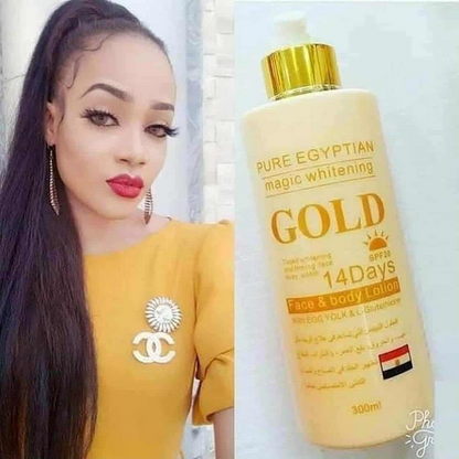 Pure Egyptian Magic Whitening Gold Lotion – Brightening & Skin Tone Even Cream (UAE)