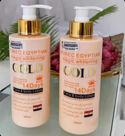 Pure Egyptian Magic Whitening Gold Lotion – Brightening & Skin Tone Even Cream (UAE)