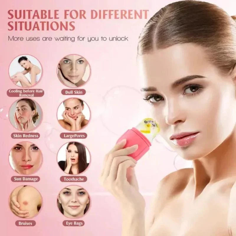 Face Glow Ice Roller – Skin Tightening & Puffiness Relief Tool for Glowing, Refreshing Skin ( UAE)