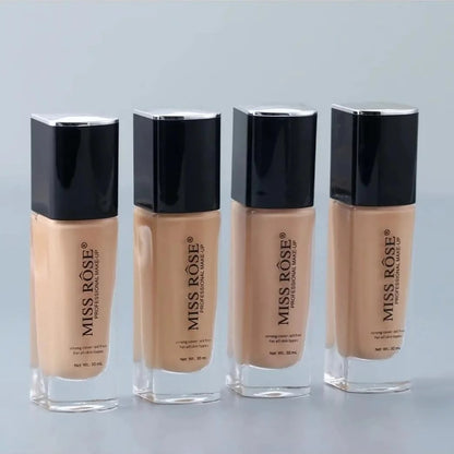 Miss Rose Liquid Foundation – Full Coverage, Long-Lasting Matte Finish Makeup for Flawless & Smooth Skin (UAE)