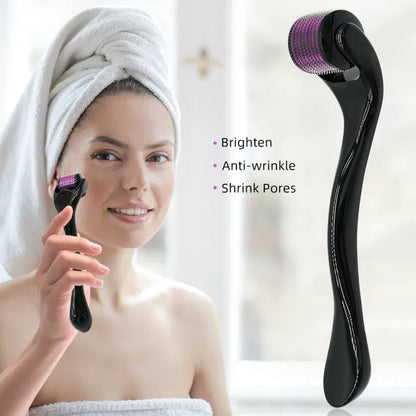 Derma Roller System – Microneedling Skin & Hair Growth Roller for Acne Scars, Beard Growth & Skin Rejuvenation (UAE)