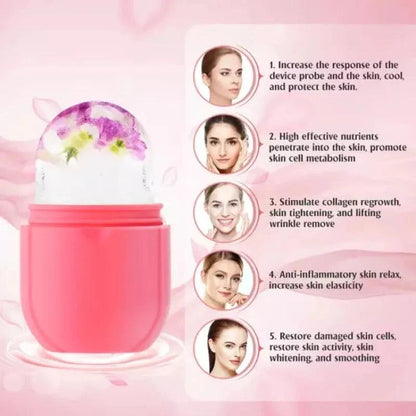 Face Glow Ice Roller – Skin Tightening & Puffiness Relief Tool for Glowing, Refreshing Skin ( UAE)