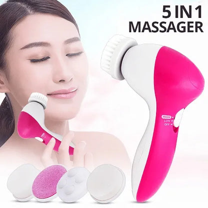5-in-1 Facial Cleansing Brush – Electric Deep Clean & Exfoliating Skin Care Tool (UAE)
