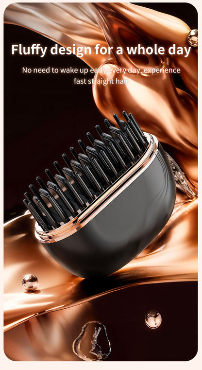 Mini Wireless Hair Straightener Comb – Portable Rechargeable Anti-Frizz Styling Brush (UAE)