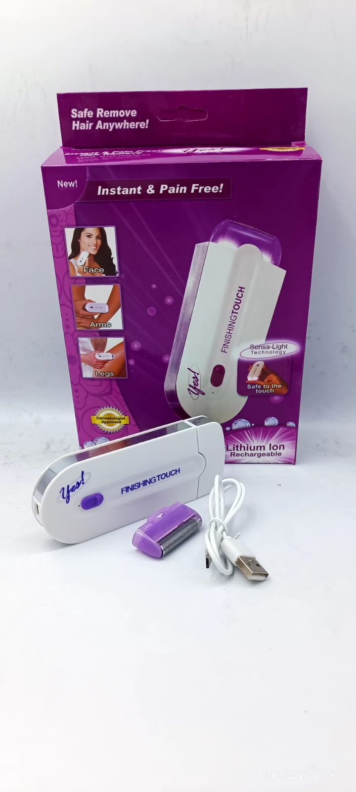Finishing Touch Hair Epilator for Women – Painless Facial Hair Remover, Portable Electric Trimmer for Face, Eyebrows & Upper Lip (UAE)
